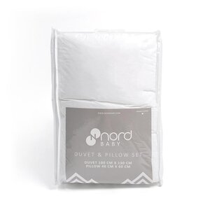 Nordbaby Duvet and Pillow Set 100*130, 40*60 White - Doomoo