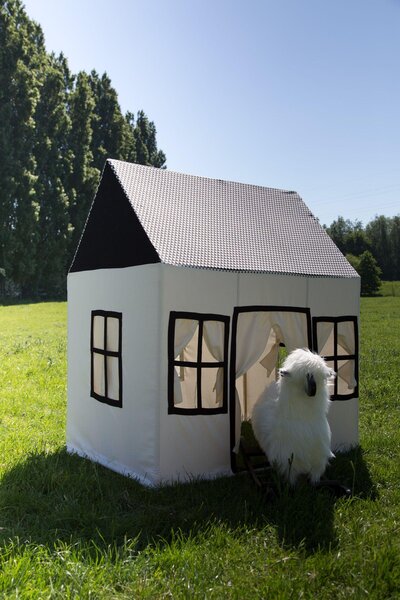 Childhome Cotton Big House Black&White 125x95x145 - Childhome