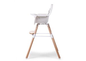 Childhome Evolu 2 barošanas krēsls Natural/White 2in1 + drošības barjera - Joie