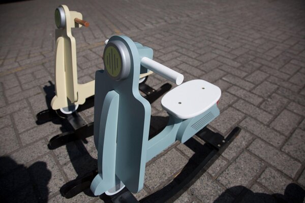 Childhome Rocking Scooter Mint Blue/Black - Childhome