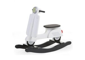 Childhome Medinė sūpuoklė „Scooter Black/White“ - Childhome