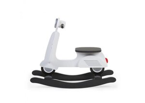 Childhome Medinė sūpuoklė „Scooter Black/White“ - Childhome