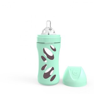 Twistshake Anti-Colic stikla, barošanas pudelīte 260ml Pastel Green - Twistshake