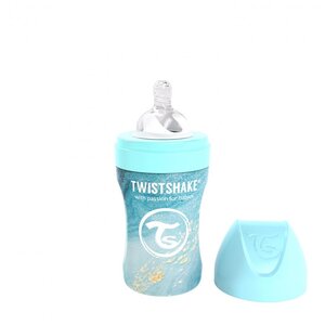Twistshake Anti-Colic termoss - barošanas pudelīte 260ml Marble Blue - Suavinex