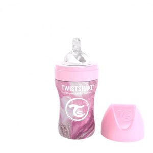 Twistshake Anti-Colic termoss - barošanas pudelīte 260ml Marble Pink - Suavinex
