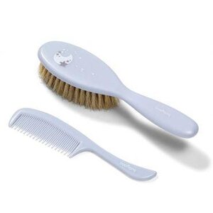 BabyOno 567/04 Hairbrush and comb, natural bristle Grey - Legowear