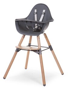 Childhome Evolu 2 chair 2in1 with bumper, Natural Anthracite - Leander