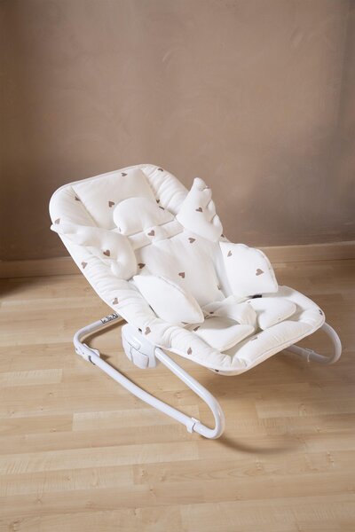 Childhome Angel universal seat cushion, Jersey Hearts - Childhome
