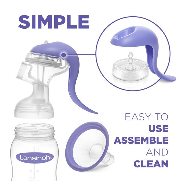 Lansinoh Manual Breast Pump BPA/BPS free  Violet - Lansinoh