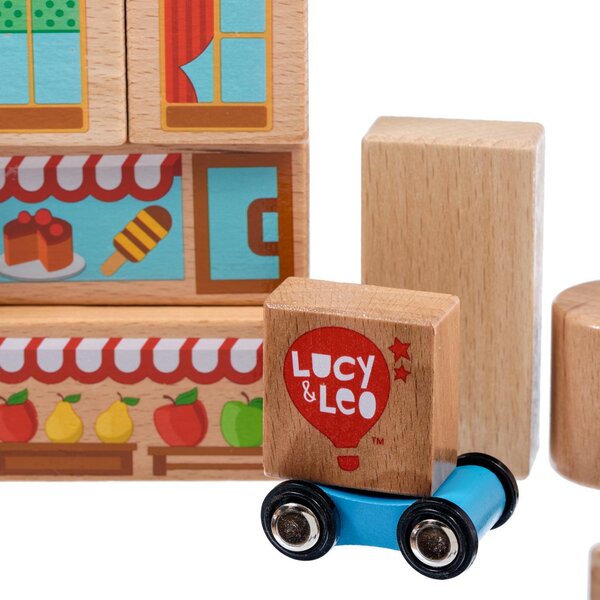 Lucy & Leo wooden toy Blocks (mid set, 25 ps) - Lucy & Leo