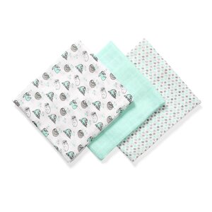 BabyOno bamboo diapers 3pcs, Green - Nordbaby