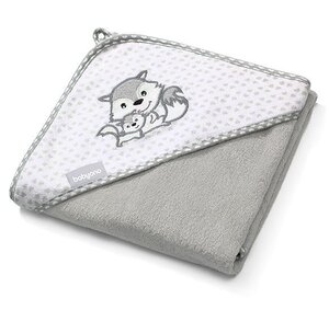 BabyOno bamboo hooded towel 100x100cm, Grey - Fehn