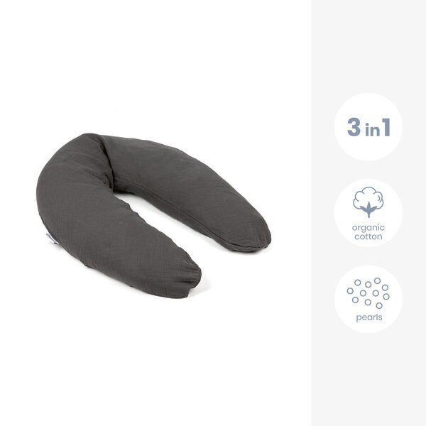 Doomoo Comfy Big nursing pillow, Tetra Grey - Doomoo