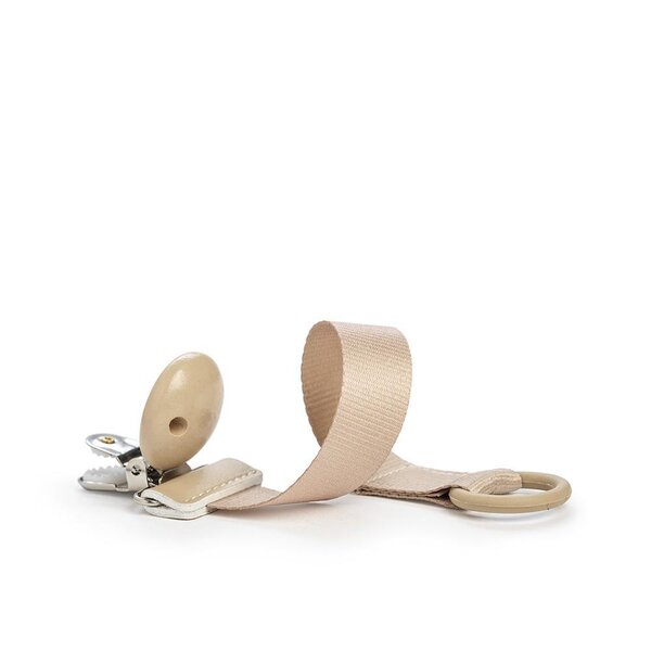 Elodie Details Pacifier Clip Wood Pure Khaki - Elodie Details