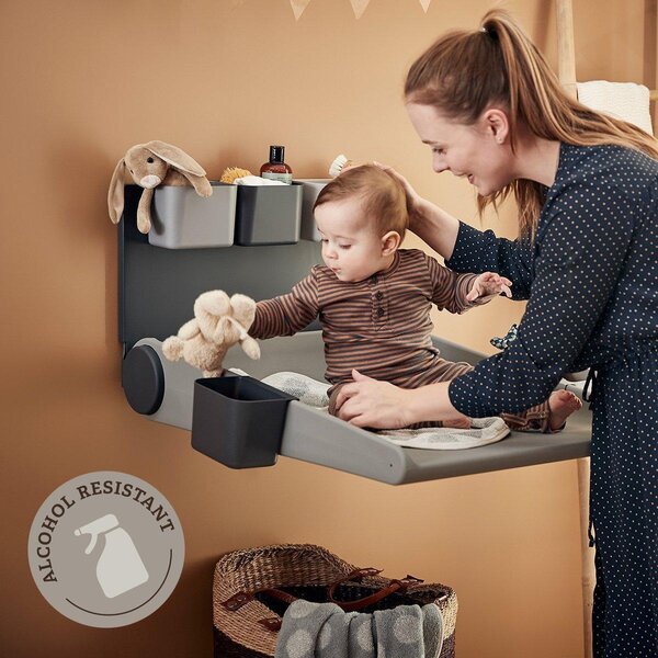 Leander Wally wallmounted changing table, Dusty Grey - Leander
