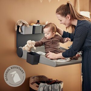 Leander Wally wallmounted changing table, Dusty Grey - Leander