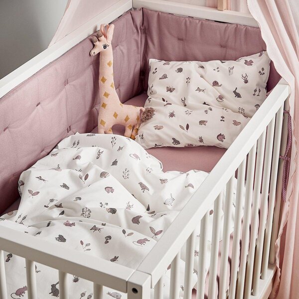 Leander Bumper for Linea and Luna Baby cot, Dusty Rose - Leander
