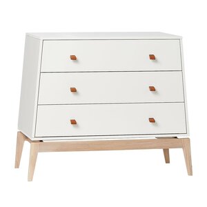 Leander Luna kumode, White/Oak  - Leander