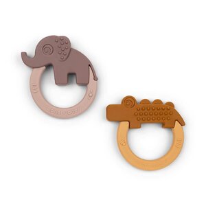 Done by Deer silicone teether 2-pack, Deer Friends  - Liewood