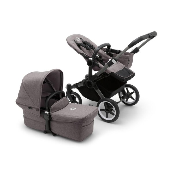 Bugaboo Donkey 5 Twin 2in1 web set Graphite/Grey Melange, Grey Melange - Bugaboo