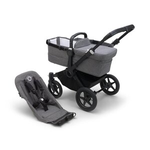 Bugaboo Donkey 5 vankriraam Black ja kangad Grey Melange - Bugaboo