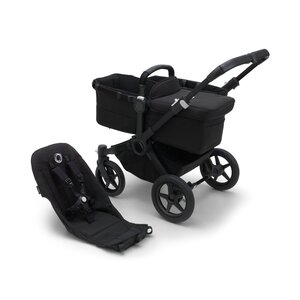 Bugaboo Donkey 5 vežimėlis Black with fabrics Midnight Black - Bugaboo