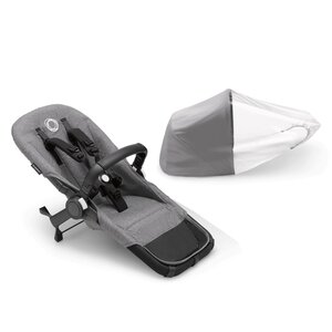 Bugaboo Donkey 5 Duo istumisosa raam ja kangad, Grey Melange - Bugaboo