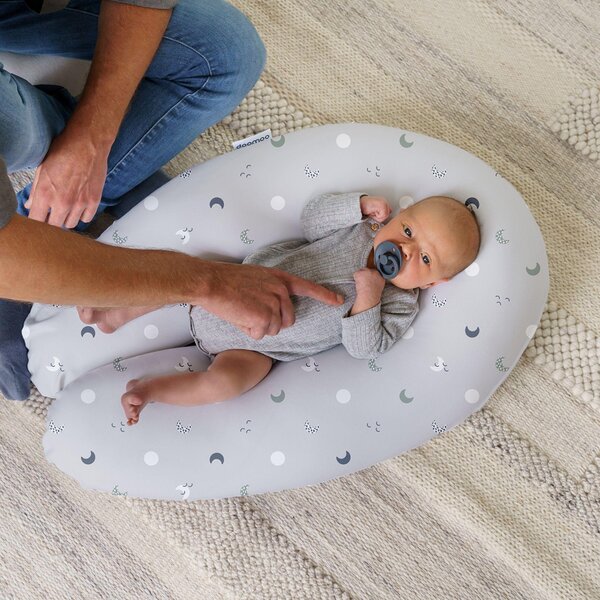 Doomoo Buddy nursing pillow, Blue Grey Moon - Doomoo