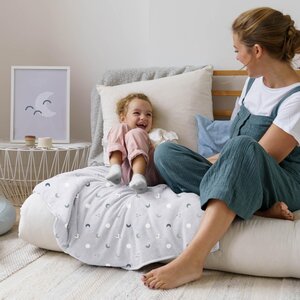 Doomoo Dream blanket 75x100cm, Blue Grey Moon - Elodie Details