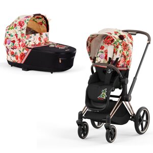 Cybex Priam V4 stroller set Spring Blossom Light, Frame Rose Gold - Bugaboo
