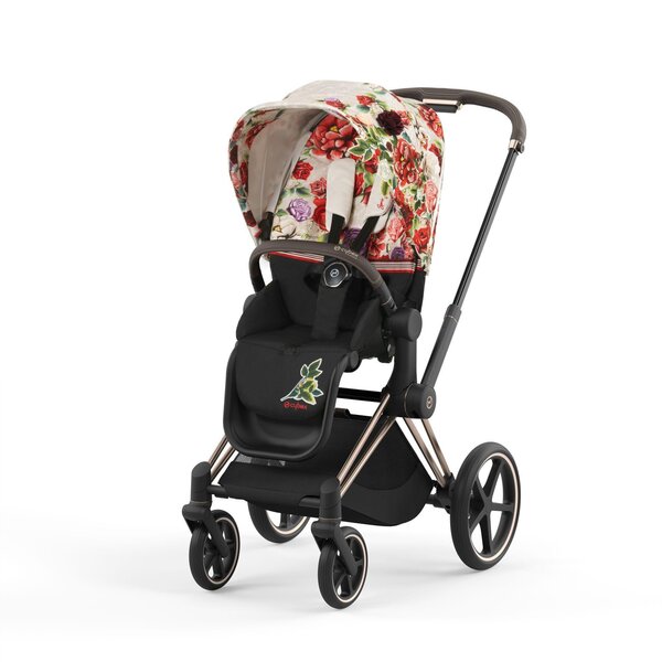 Cybex Priam V4 kомплект коляски Spring Blossom Light, Rose Gold - Cybex