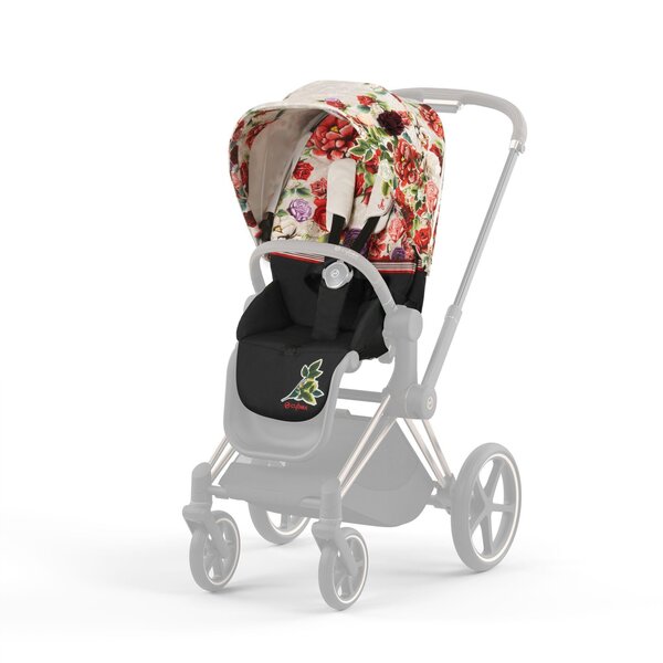 Cybex Priam V4 stroller set Spring Blossom Light, Frame Rose Gold - Cybex