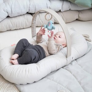 Done by Deer cozy lounger with activity arch Raffi Blue - Nordbaby