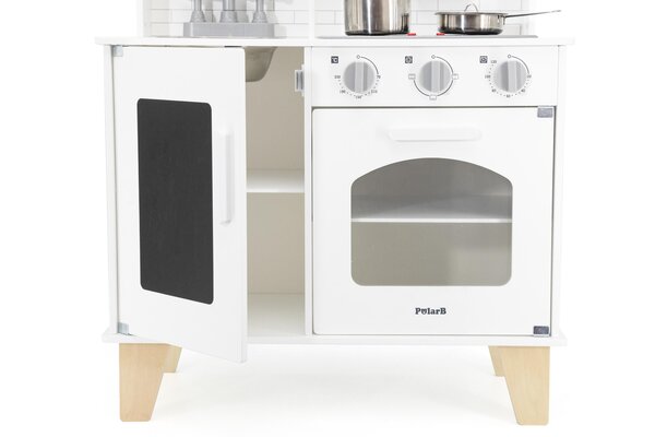 PolarB Little Chefs Kitchen with Light and Sound - White - PolarB