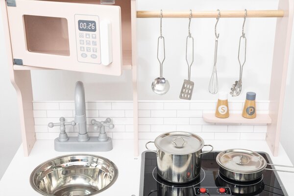 PolarB Little Chefs Kitchen with Light and Sound - Pink - PolarB