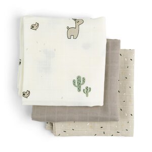 Done by Deer Burp cloth 3-pack, Lalee Sand - Nordbaby