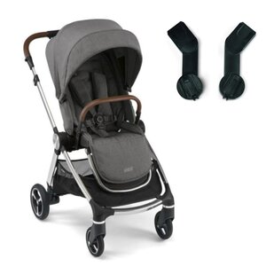 Mamas&Papas Strada pushchair web set Grey Mist with adapters - Mamas&Papas