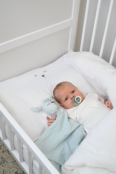 Nordbaby musliinist voodipesu komplekt 100X130cm, Mus Natural White - Nordbaby