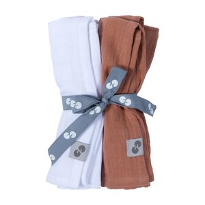 Nordbaby marliukai 2pcs Swatri, Natural White/Terracotta - Nordbaby