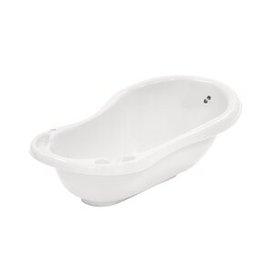 Nordbaby bathtub 84cm with plug and anti slip mat White - Nordbaby