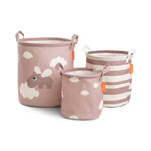 Done by Deer Storage basket set 3 pcs Happy clouds Powder - Done by Deer