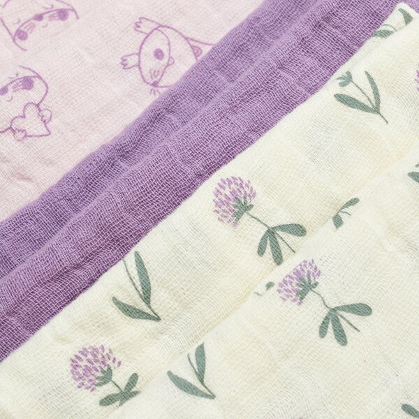 Pippi burp cloth Muslin 6pcs, Orkide - Pippi