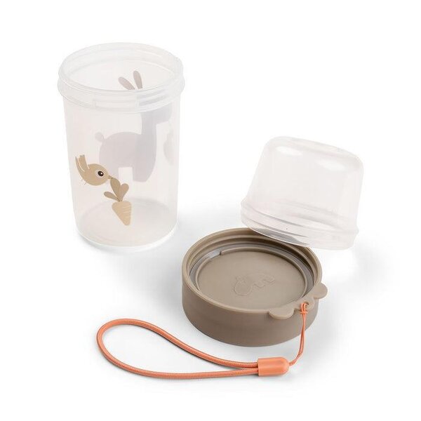 Done by Deer To go 2-way snack container Lalee Sand, L - Done by Deer