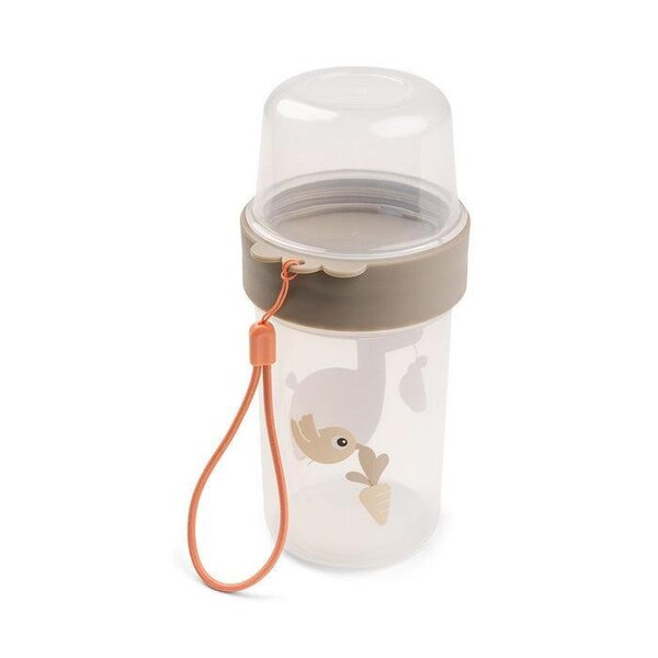 Done by Deer To go 2-way snack container Lalee Sand, L - Done by Deer
