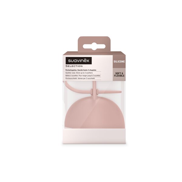 Suavinex silicone soother holder Nude - Suavinex