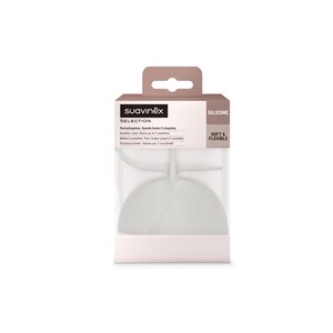 Suavinex silicone soother holder Soft Grey - Suavinex