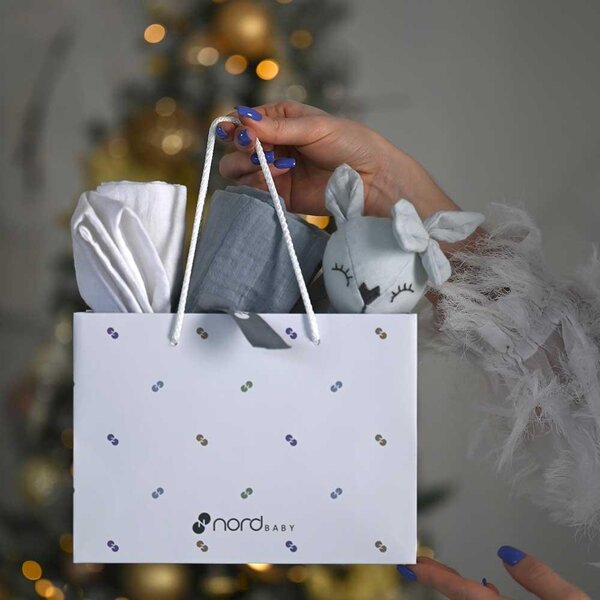 Nordbaby Gift bag 22x16, Logopattern - Nordbaby