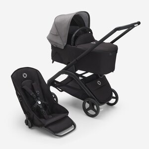 Bugaboo Dragonfly kомплект коляски Grey Melange/Midnight Black/Black - Bugaboo