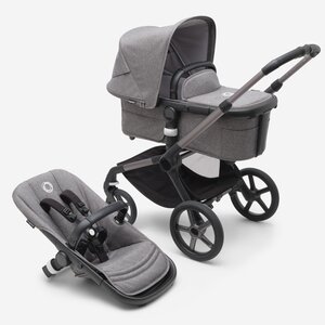 Bugaboo Fox 5 kомплект коляски Graphite/Grey Melange, Grey Melange - Bugaboo