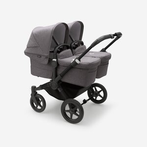 Bugaboo Donkey 5 Twin 2in1 stroller set Black/Grey Melange, Grey Melange - Bugaboo